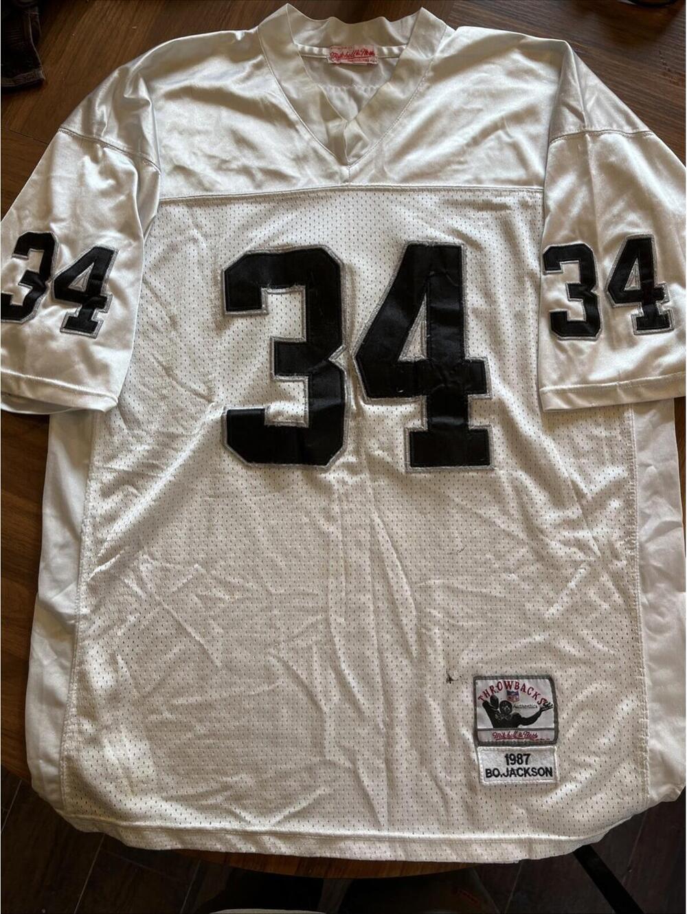 Bo Jackson Oakland Raiders Mitchell & Ness Jersey Mens Size 56 1987 Throwback